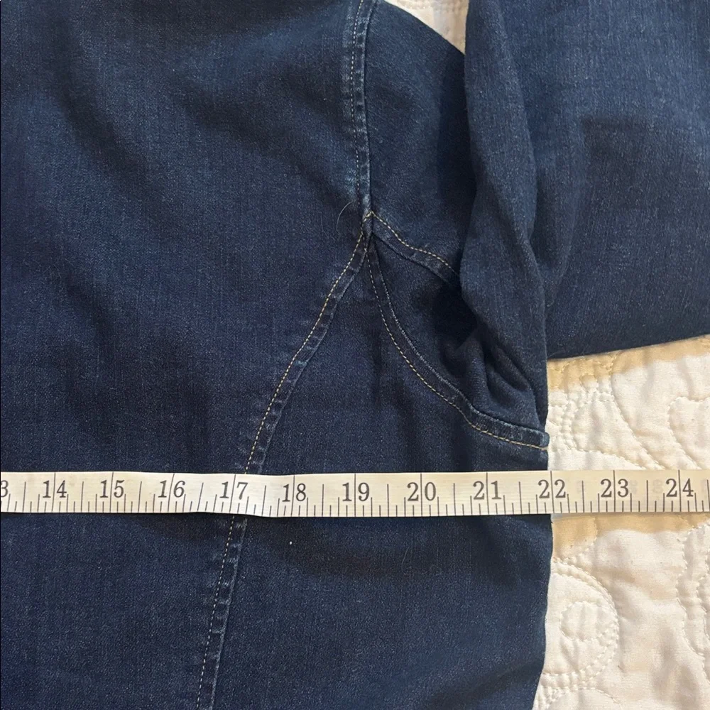 LRL Lauren Jeans Co. Ralph Lauren size 16 princess seams button up Jean jacket - Picture 4 of 10